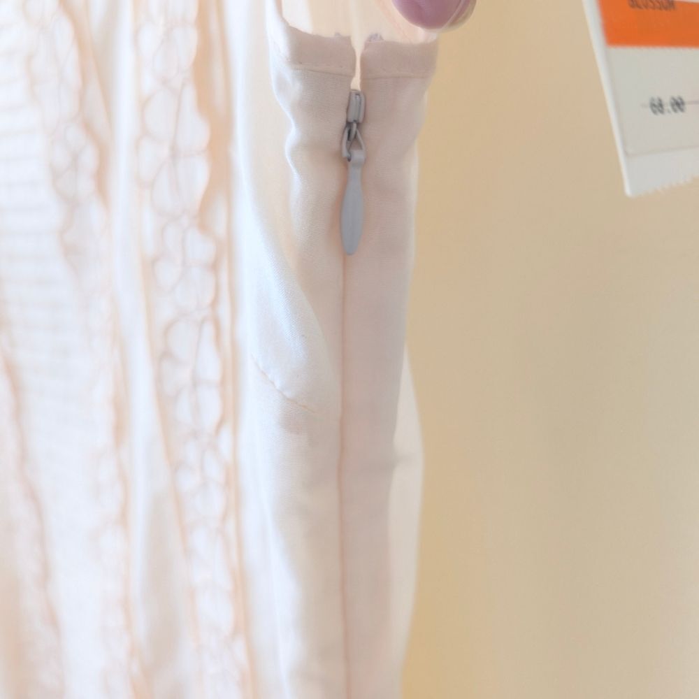 Halogen Blush Pink Peach Sleeveless Cotton Silk Blouse Size Medium - Picture 5 of 7